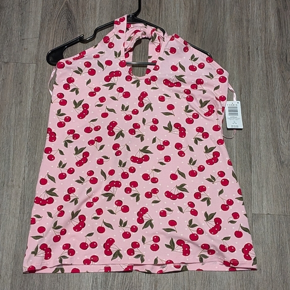 NEW Torrid Retro Chic Foxy Pink Cherry Halter Top Sz 1 NWT XL 1X - Picture 5 of 7